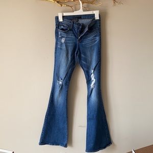 Flying Monkey Flare distressed jeans in size 25.